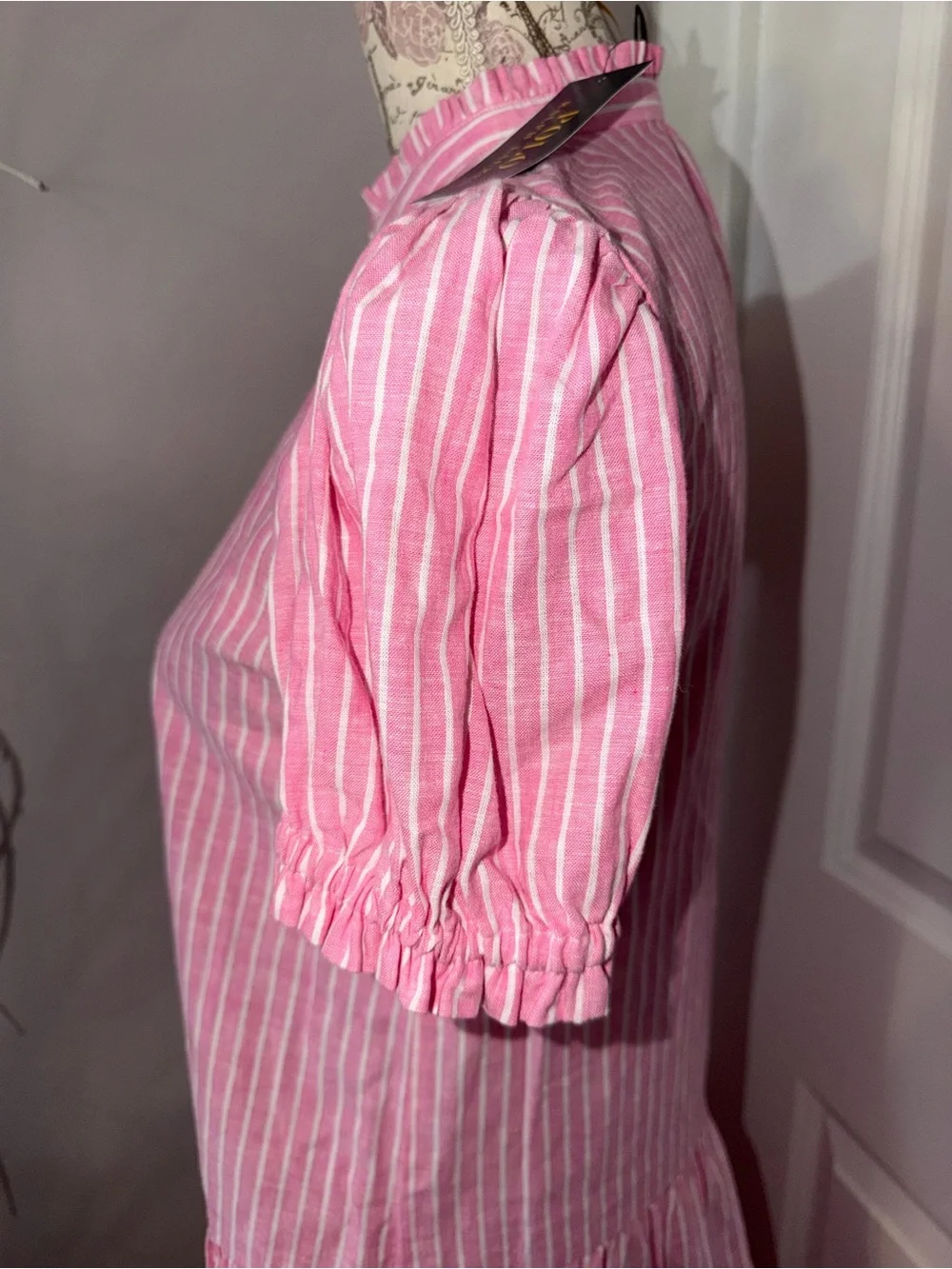 Polo Ralph Lauren Striped Tiered Linen-Cotton Dress NWT